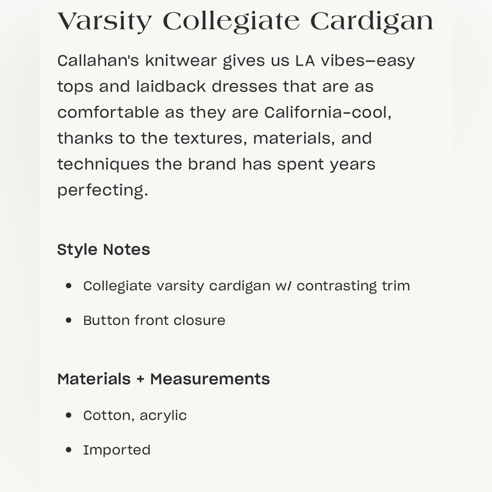 CALLAHAN➕Varsity Collegiate Cardigan - Picture 11 of 12